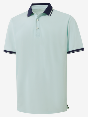 Polo de manga corta Dry Fit con cuello y puños acanalados