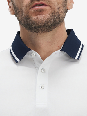 Polo de manga corta Dry Fit con cuello y puños acanalados