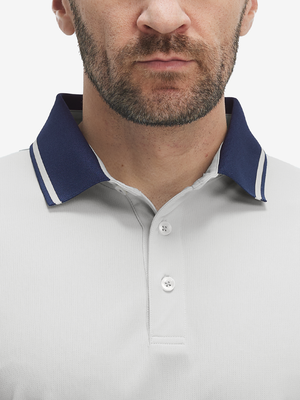 Polo de manga corta Dry Fit con cuello y puños acanalados