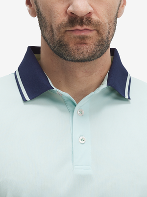 Polo de manga corta Dry Fit con cuello y puños acanalados