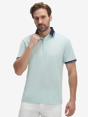 Polo de manga corta Dry Fit con cuello y puños acanalados