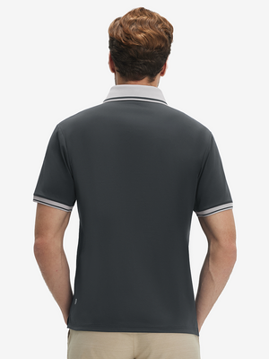 Polo de manga corta Dry Fit con cuello y puños acanalados