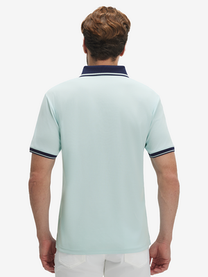 Polo de manga corta Dry Fit con cuello y puños acanalados
