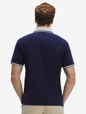 Polo de manga corta Dry Fit con cuello y puños acanalados