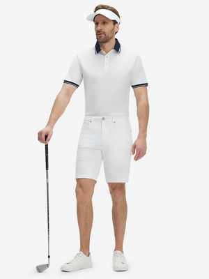 Polo de manga corta Dry Fit con cuello y puños acanalados