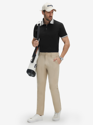 Polo de manga corta Dry Fit con cuello y puños acanalados