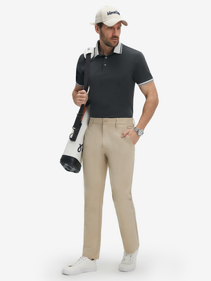 Polo de manga corta Dry Fit con cuello y puños acanalados