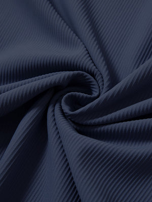 Ribbed Texture Nylon Quarter Zip Pullover