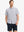 Front half-body view wearing WHITE PURPLE SHARK Stylish Printing Summer Shirt.